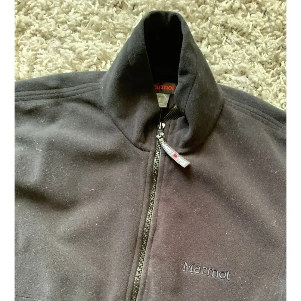 Marmot Black Windstopper Full Zip Gorpcore Fleece Jacket Coat men’s M